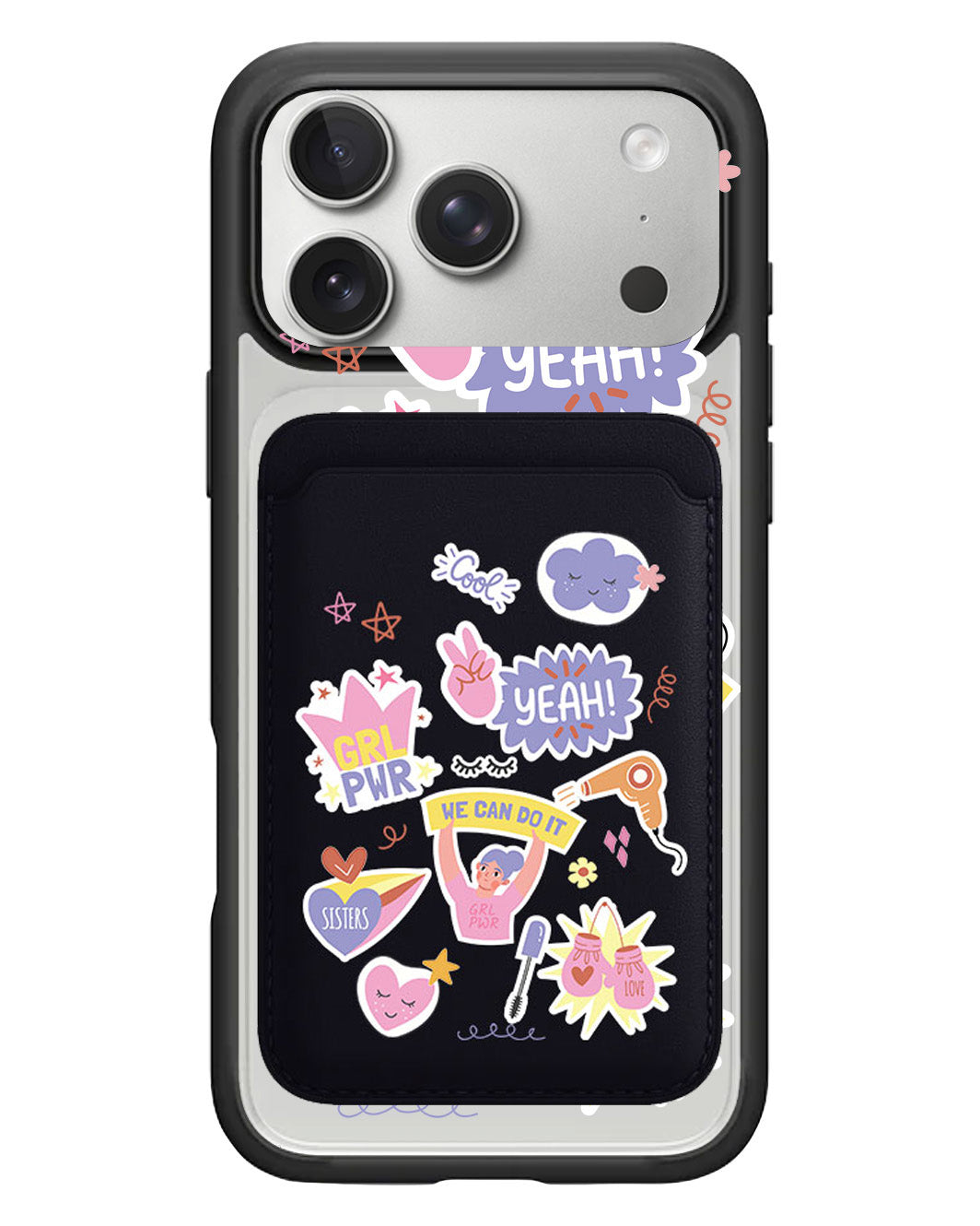 iPhone Magnetic Wallet Case - Girl Power Sticker Pack