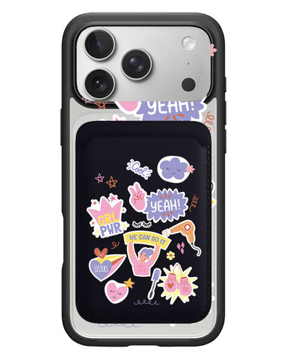 iPhone Magnetic Wallet Case - Girl Power Sticker Pack