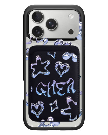 iPhone Magnetic Wallet Case - Chrome Monogram 1.0