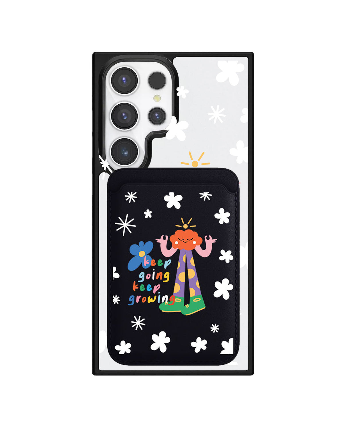 Android Magnetic Wallet Case - Keep Growing
