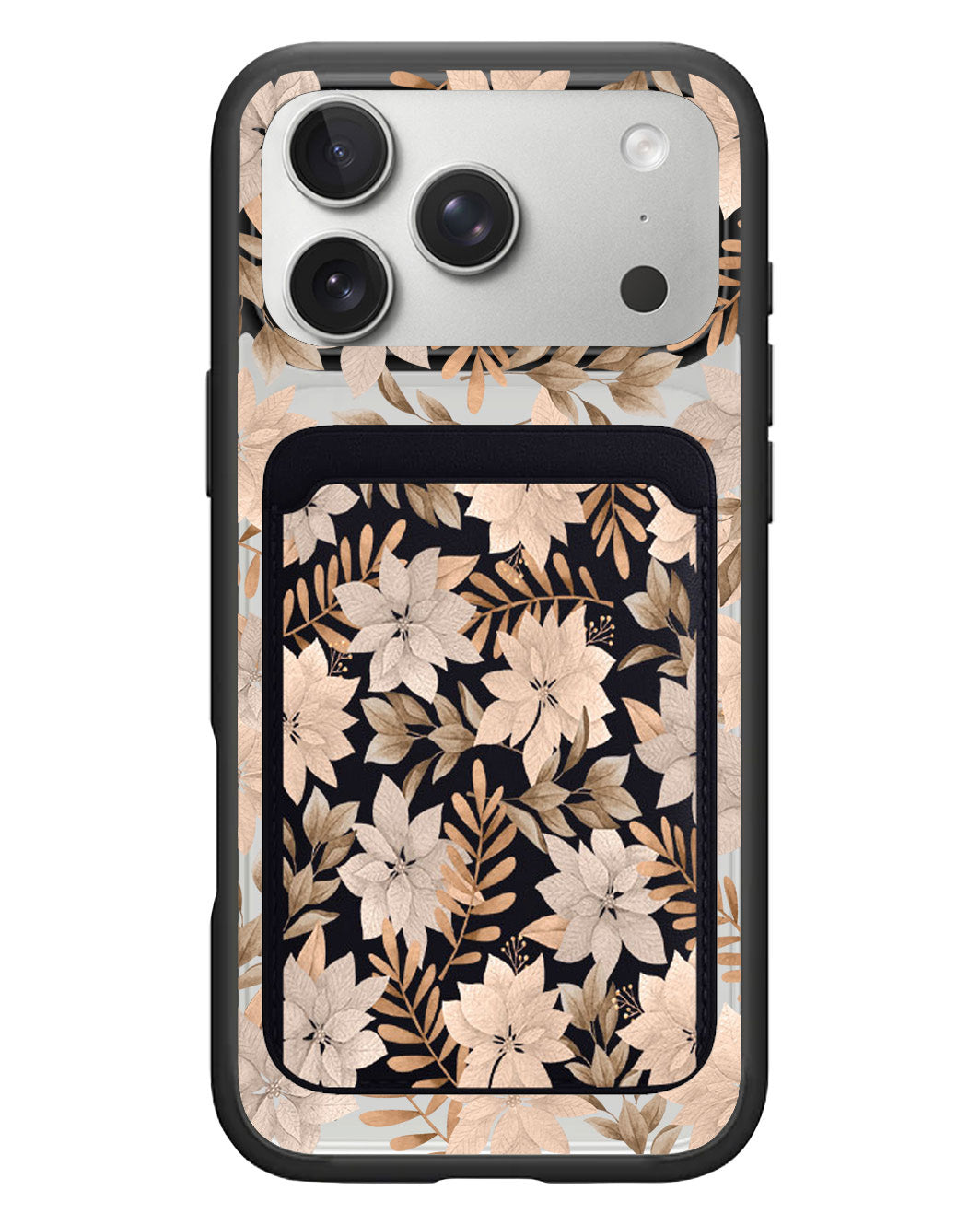 iPhone Magnetic Wallet Case - Rustic Lily