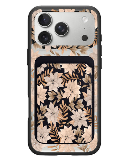 iPhone Magnetic Wallet Case - Rustic Lily