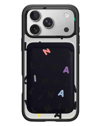 iPhone Magnetic Wallet Case - Monogram 2.0 Hitam