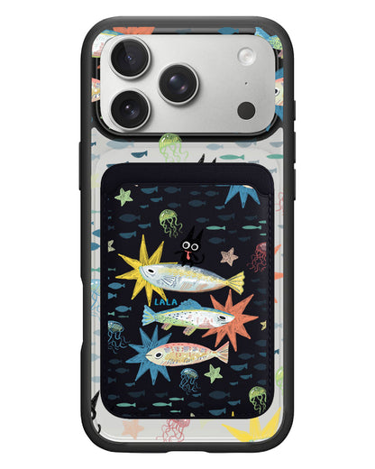 iPhone Magnetic Wallet Case - The Fish Surfer