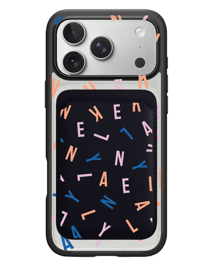 iPhone Magnetic Wallet Case - Monogram 1.0 Rainbow