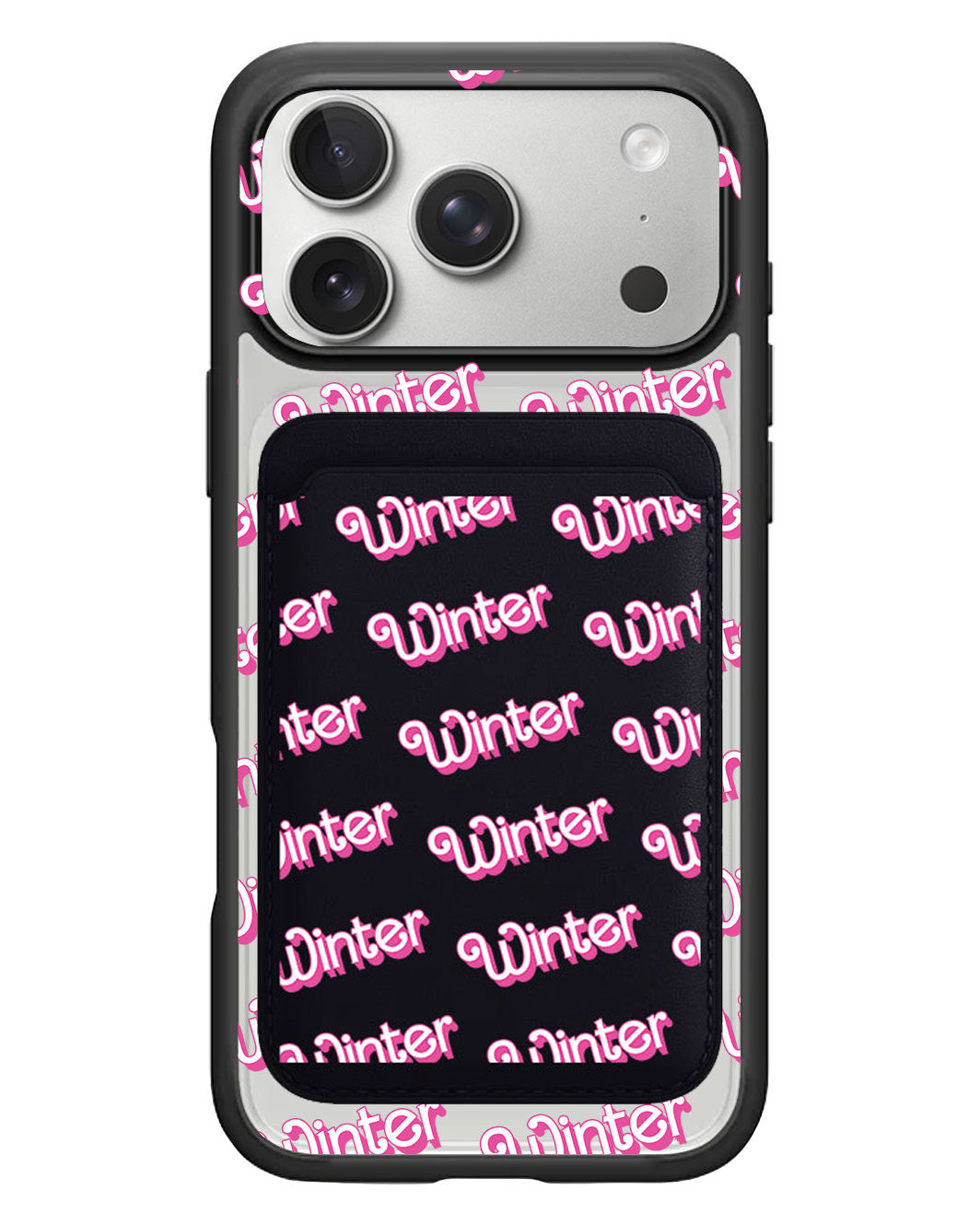 iPhone Magnetic Wallet Case - Barbie Monogram