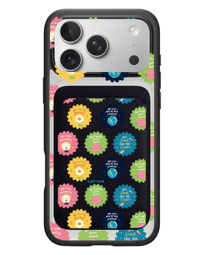 iPhone Magnetic Wallet Case - Quotes Stamps