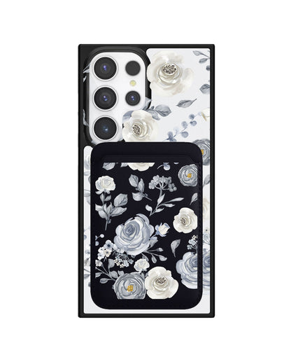 Android Magnetic Wallet Case - Blue Rose
