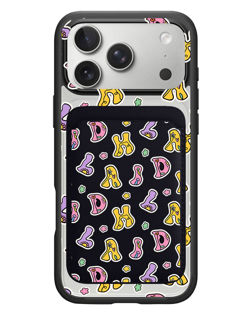 iPhone Magnetic Wallet Case - Playful Monogram 7.0