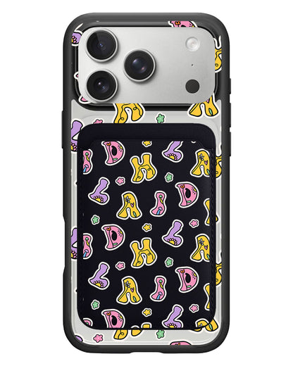 iPhone Magnetic Wallet Case - Playful Monogram 7.0
