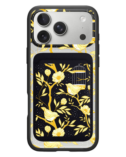 iPhone Magnetic Wallet Case - Lovebird Monochrome 2.0