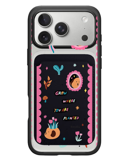 iPhone Magnetic Wallet Case - Grow Where You Are Planted