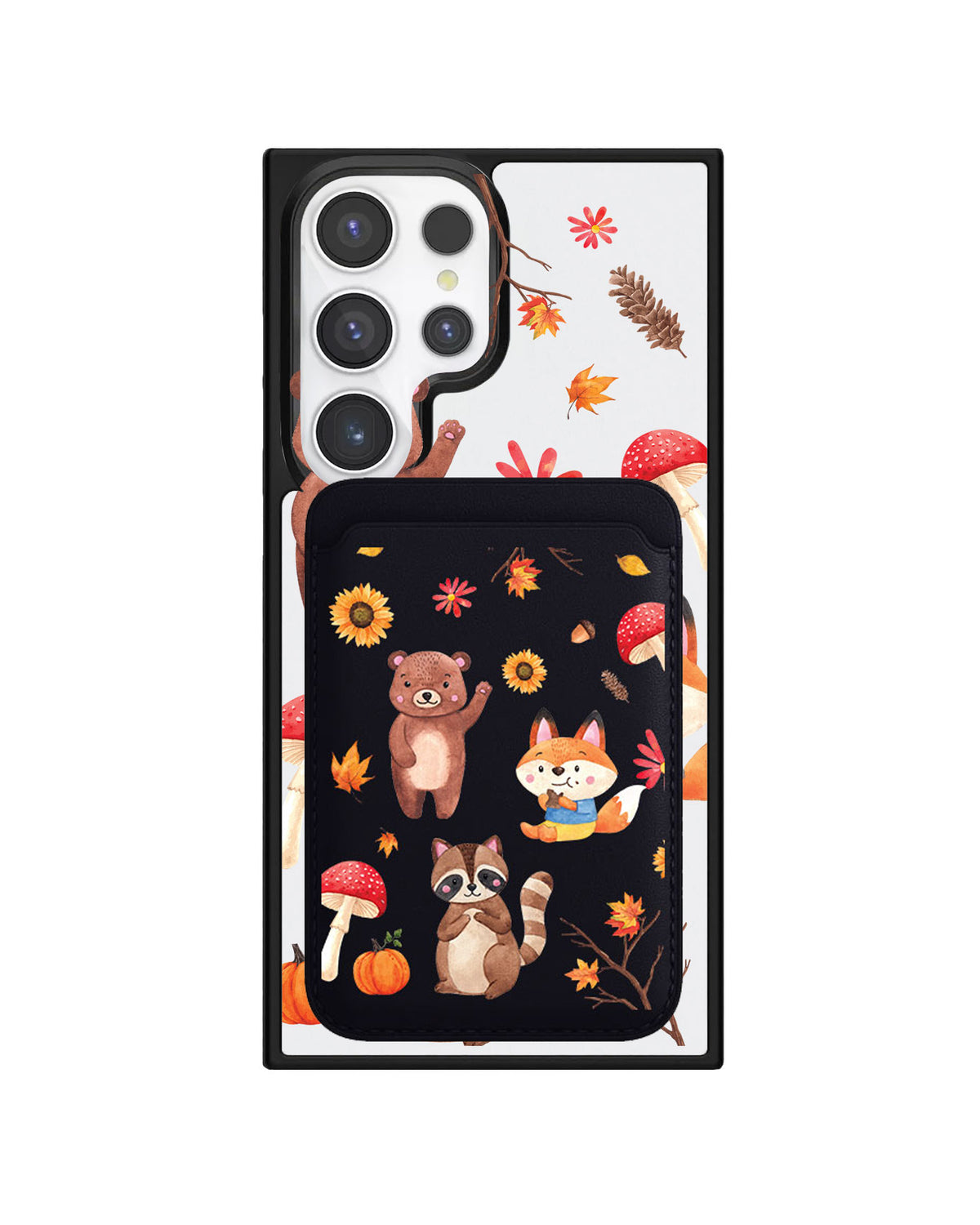 Android Magnetic Wallet Case - Autumn Animals