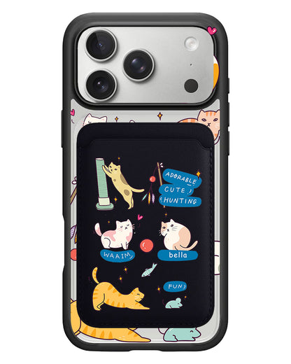 iPhone Magnetic Wallet Case - Playful Cat 2.0