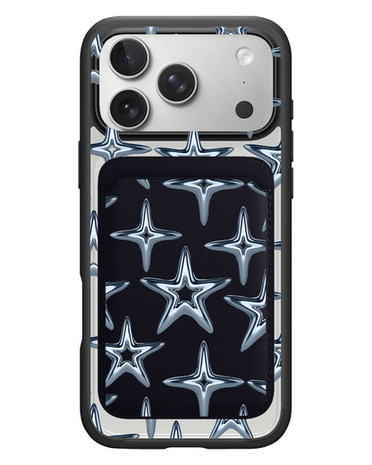 iPhone Magnetic Wallet Case - Chrome Star