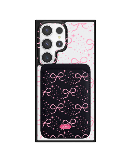 Android Magnetic Wallet Case - Coquette Glittery Bow