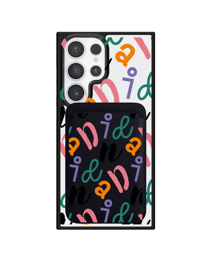 Android Magnetic Wallet Case - Playful Monogram 3.0