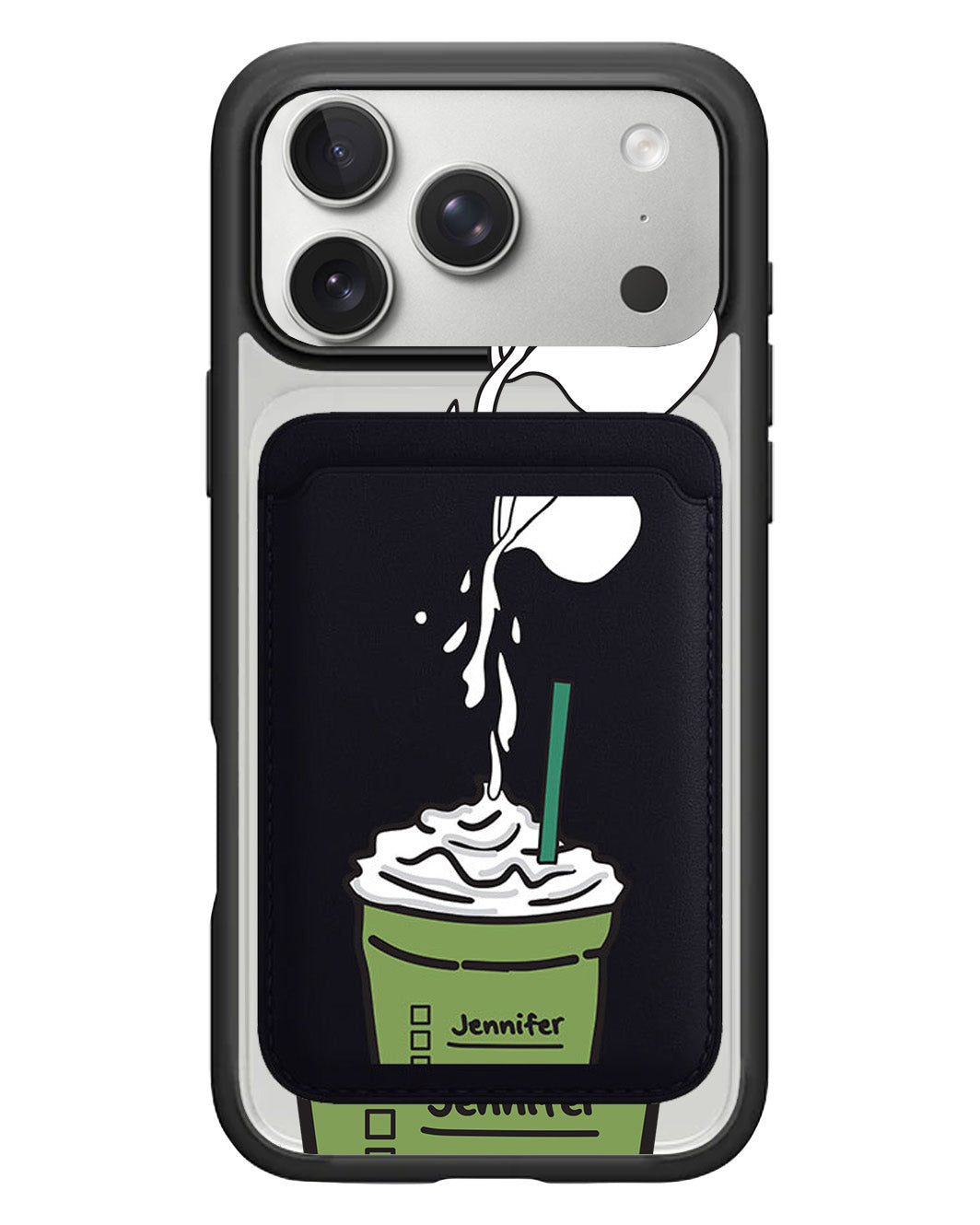 iPhone Magnetic Wallet Case - Matcha Frappe