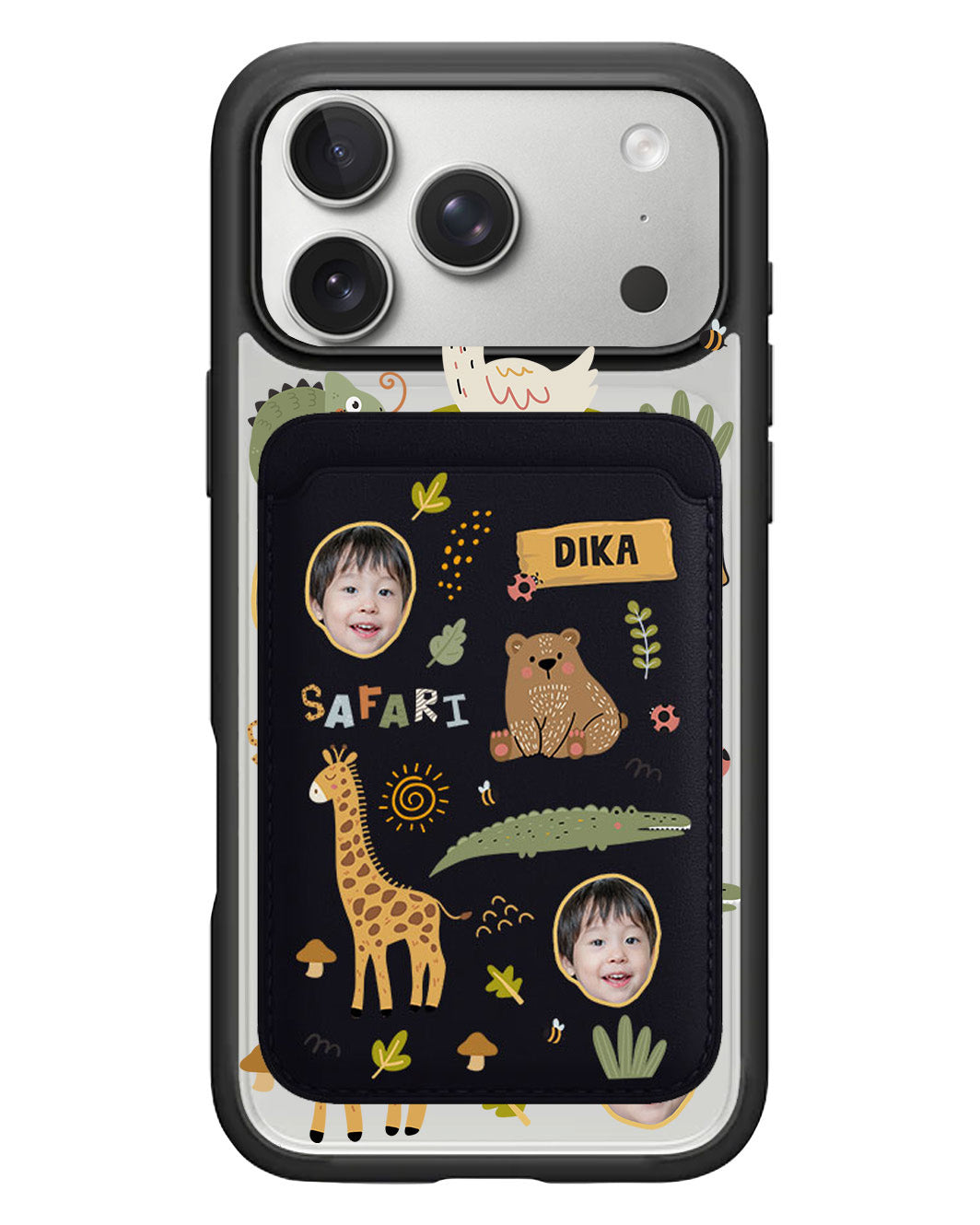 iPhone Magnetic Wallet Case - Face Grid Safari