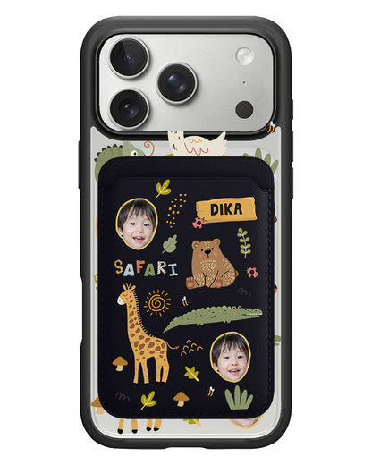 iPhone Magnetic Wallet Case - Face Grid Safari