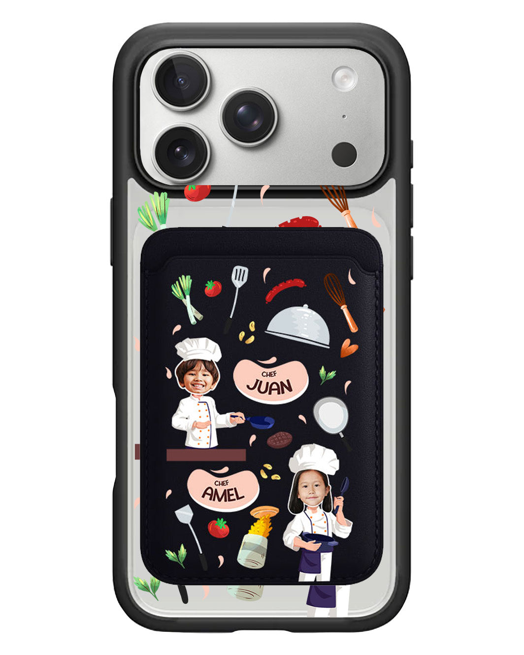 iPhone Magnetic Wallet Case - Face Grid Dream Chef