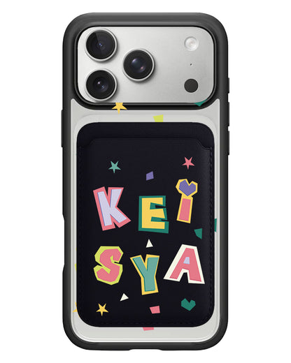 iPhone Magnetic Wallet Case - Adorable Monogram 4.0