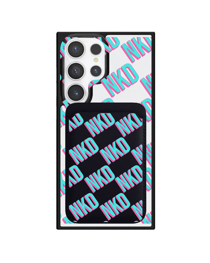 Android Magnetic Wallet Case - Diagonal Initial Monogram 4.0