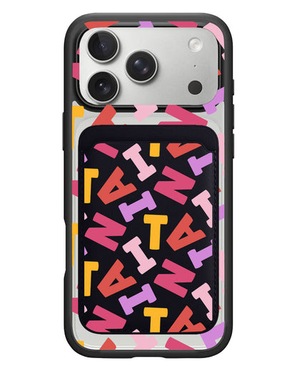 iPhone Magnetic Wallet Case - Scattered Monogram 1.0