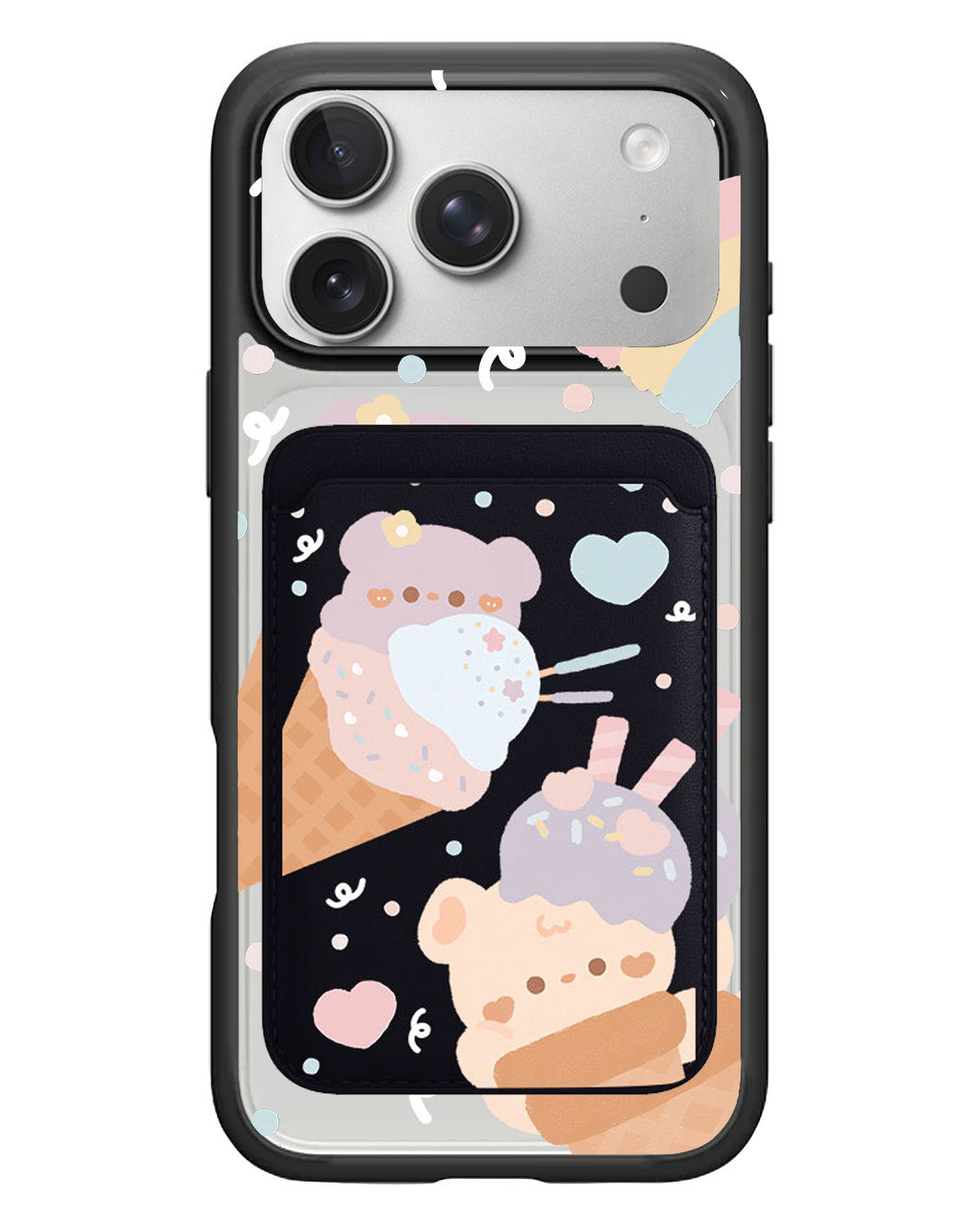 iPhone Magnetic Wallet Case - Ice Cream for Teddy
