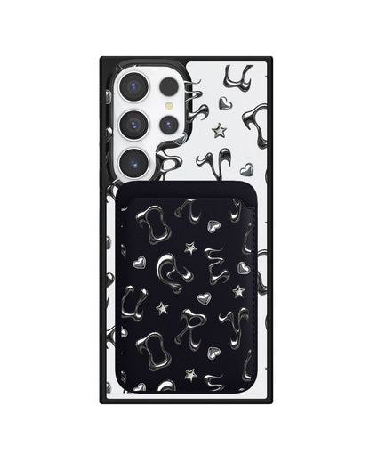 Android Magnetic Wallet Case - Chrome Monogram 2.0