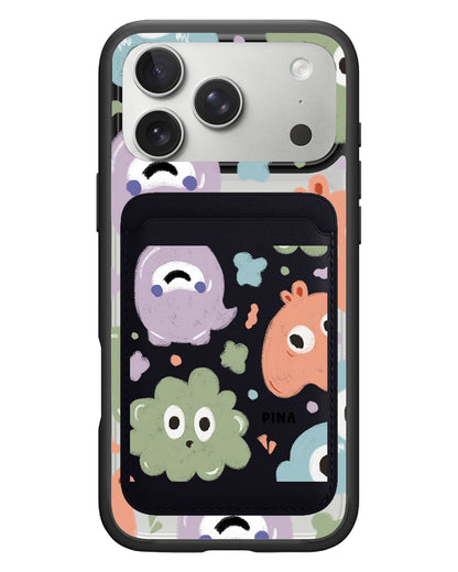 iPhone Magnetic Wallet Case - Cute Monster 2.0