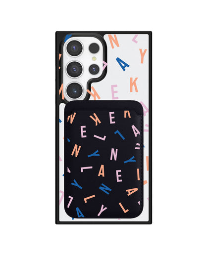 Android Magnetic Wallet Case - Monogram 1.0 Rainbow