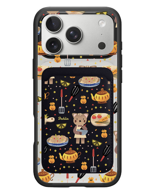 iPhone Magnetic Wallet Case - Cooking Cat
