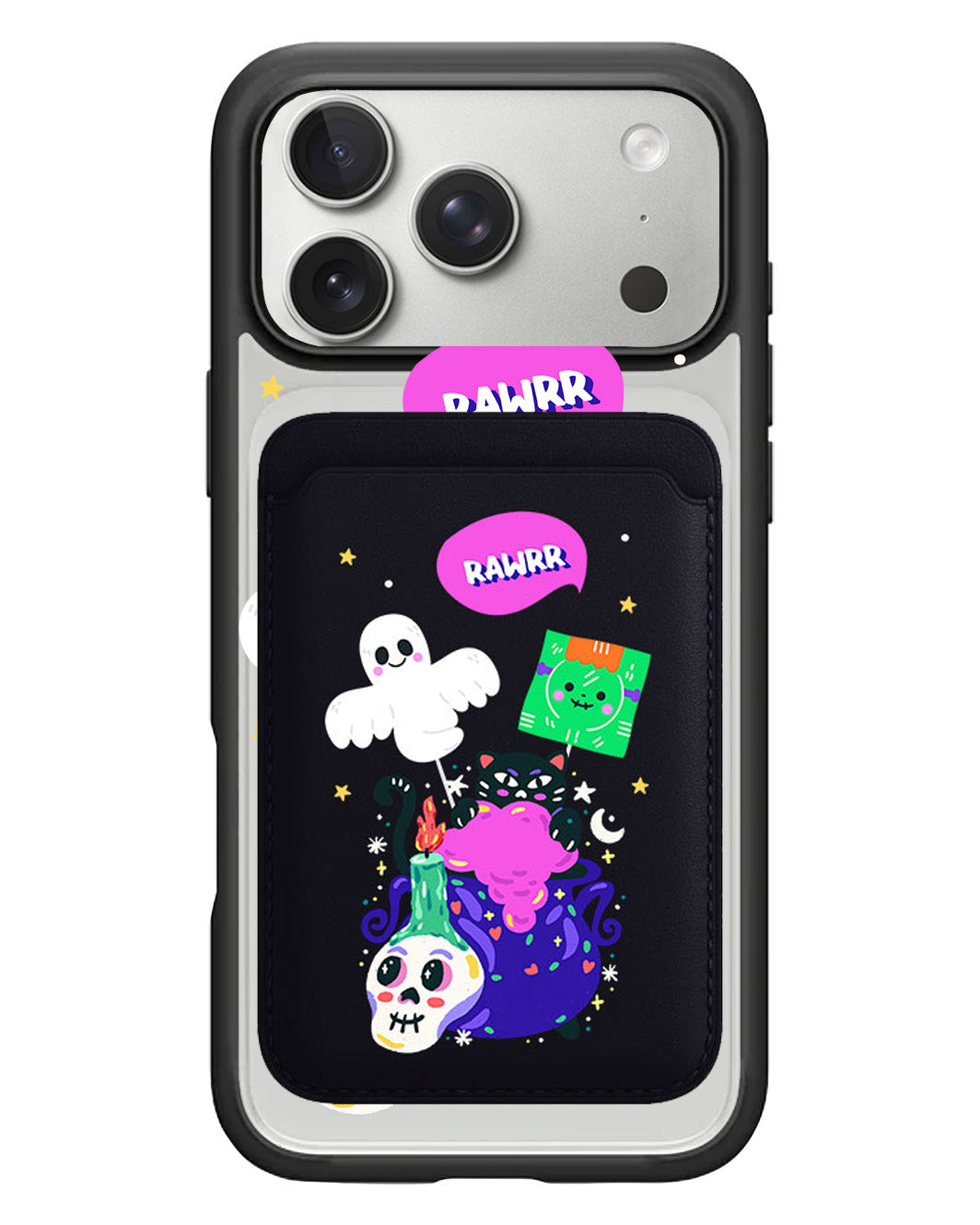 iPhone Magnetic Wallet Case - Cat Monster