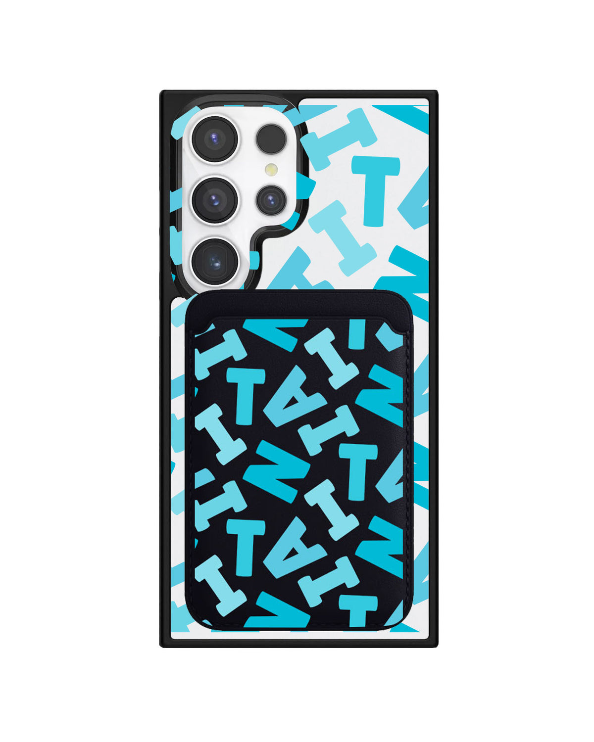 Android Magnetic Wallet Case - Scattered Monogram 5.0