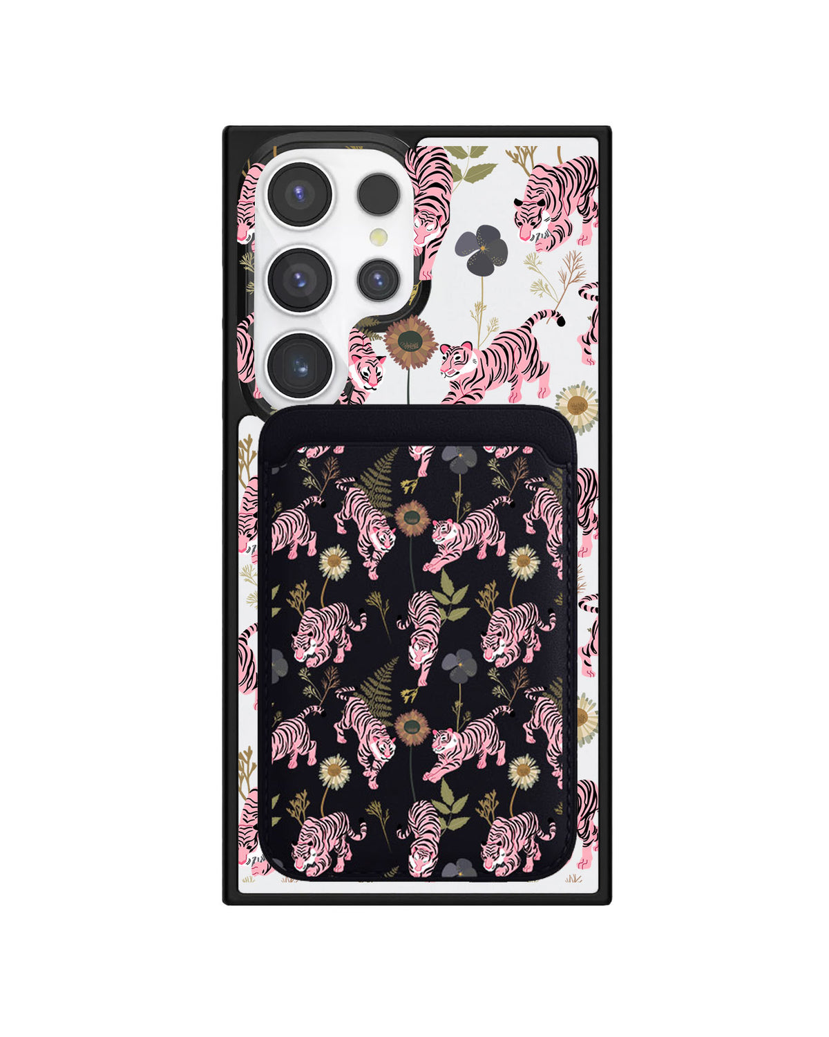 Android Magnetic Wallet Case - Tigre Rosa