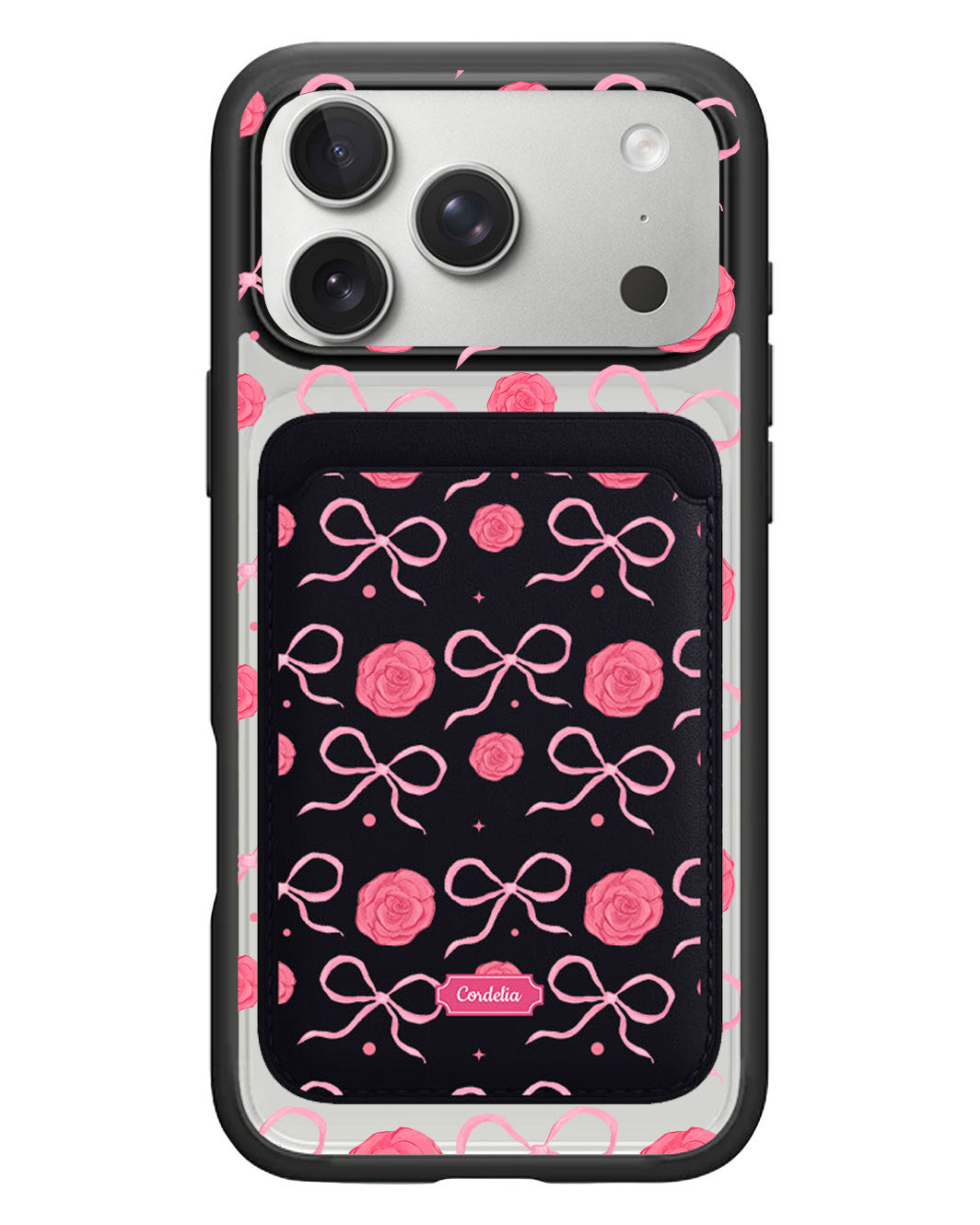 iPhone Magnetic Wallet Case - Coquette Rose
