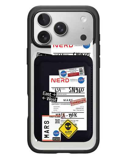 iPhone Magnetic Wallet Case - Ticket to Mars