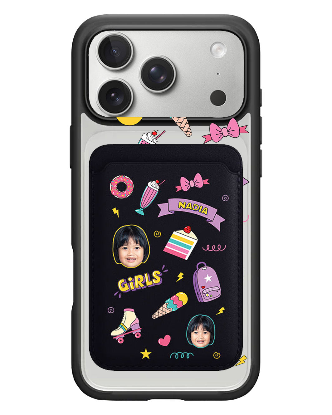 iPhone Magnetic Wallet Case - Face Grid Comic