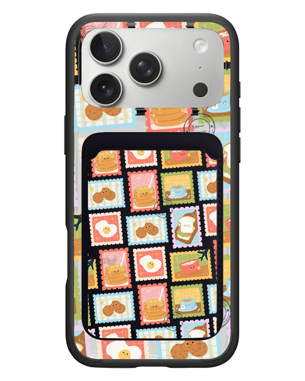 iPhone Magnetic Wallet Case - Breakfast Menu Stamps