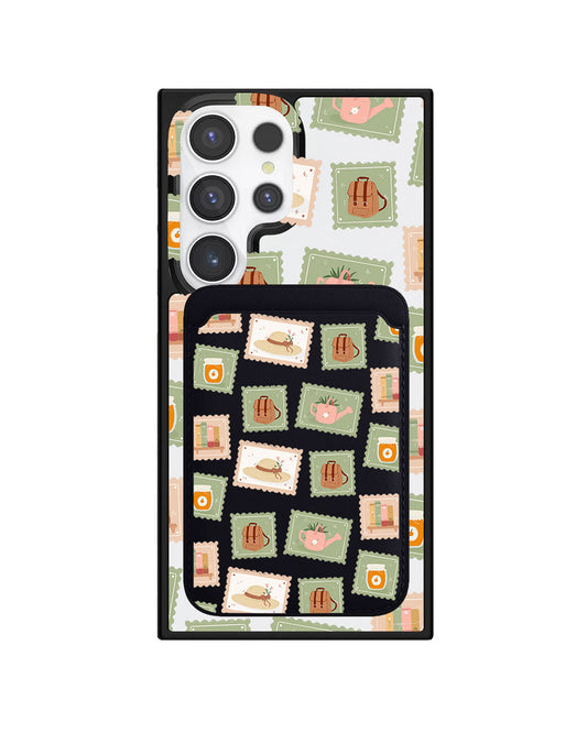 Android Magnetic Wallet Case - Cottagecore Stamps