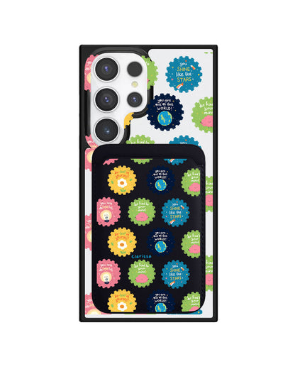 Android Magnetic Wallet Case - Quotes Stamps