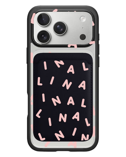 iPhone Magnetic Wallet Case - Monogram 2.0 Pink