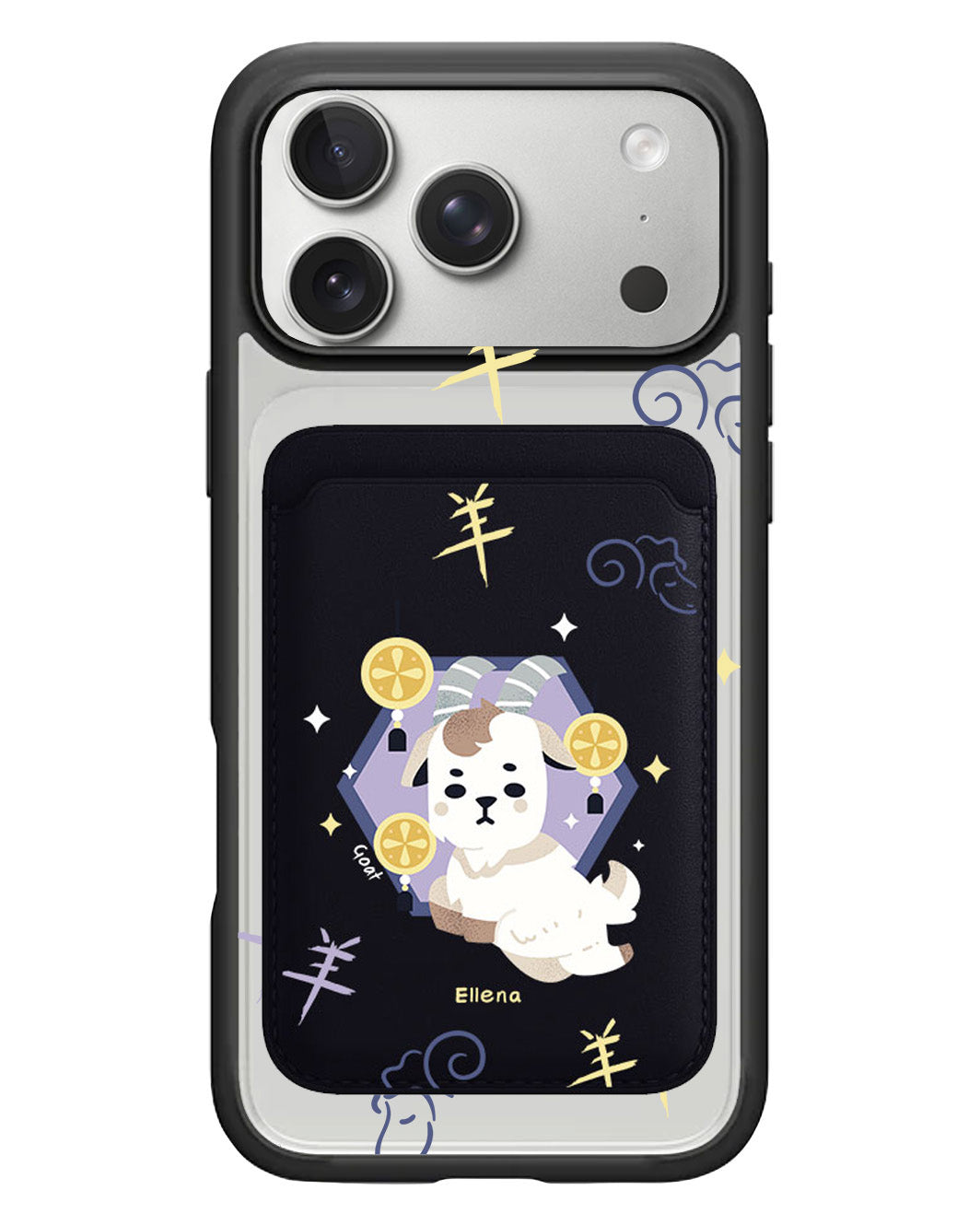 iPhone Magnetic Wallet Case - Goat (Chinese Zodiac / Shio)