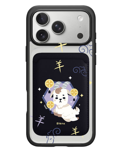 iPhone Magnetic Wallet Case - Goat (Chinese Zodiac / Shio)