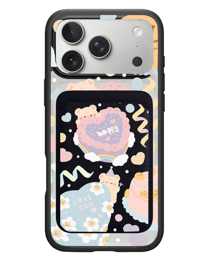 iPhone Magnetic Wallet Case - Cake Party