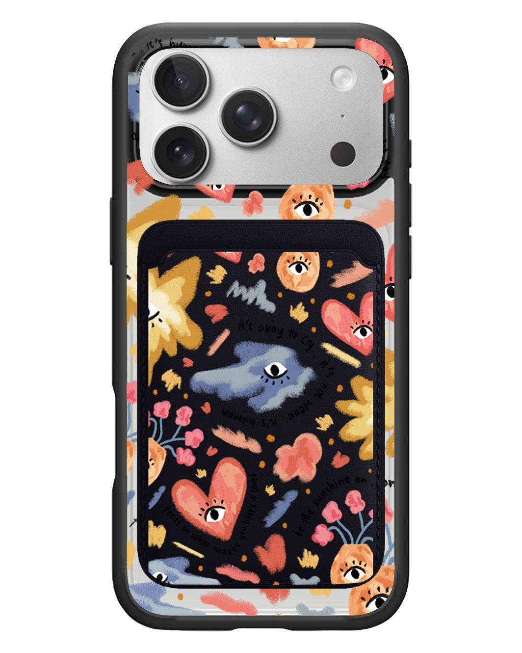 iPhone Magnetic Wallet Case - Abstract Lovers