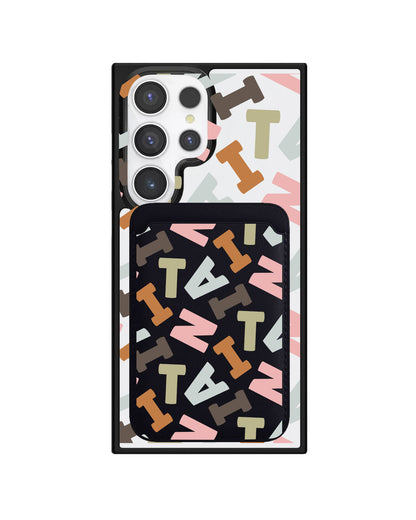 Android Magnetic Wallet Case - Scattered Monogram 4.0