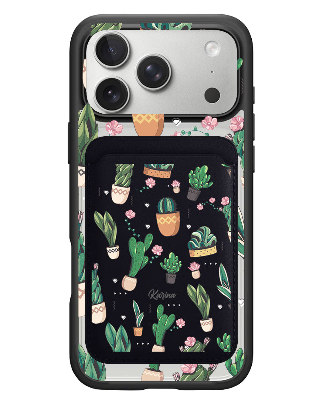 iPhone Magnetic Wallet Case - Cactus 3.0
