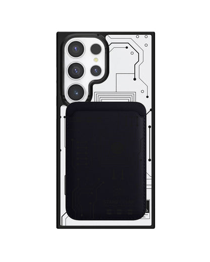 Android Magnetic Wallet Case - Circuit Black